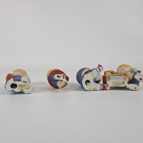 Lot of 4 Enesco Country Cousins Figurines Play Time at Beach Christmas Vntg - Picture 6 of 13